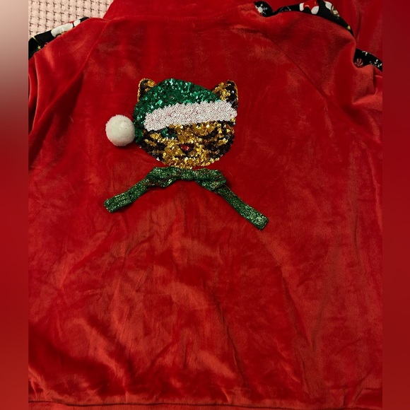 Juniors leisure suit Santa baby with cats - 2 piece set - Picture 3 of 5